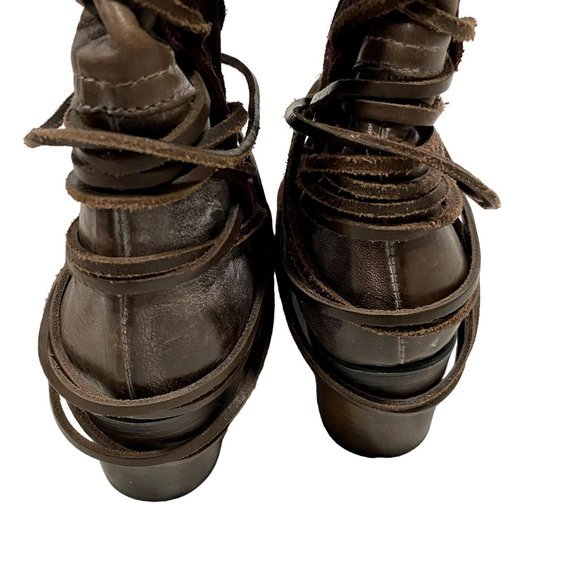 Freebird By Steven Coal Wine Color Lace Up Boot Size 7 Rare Color - Picture 4 of 8